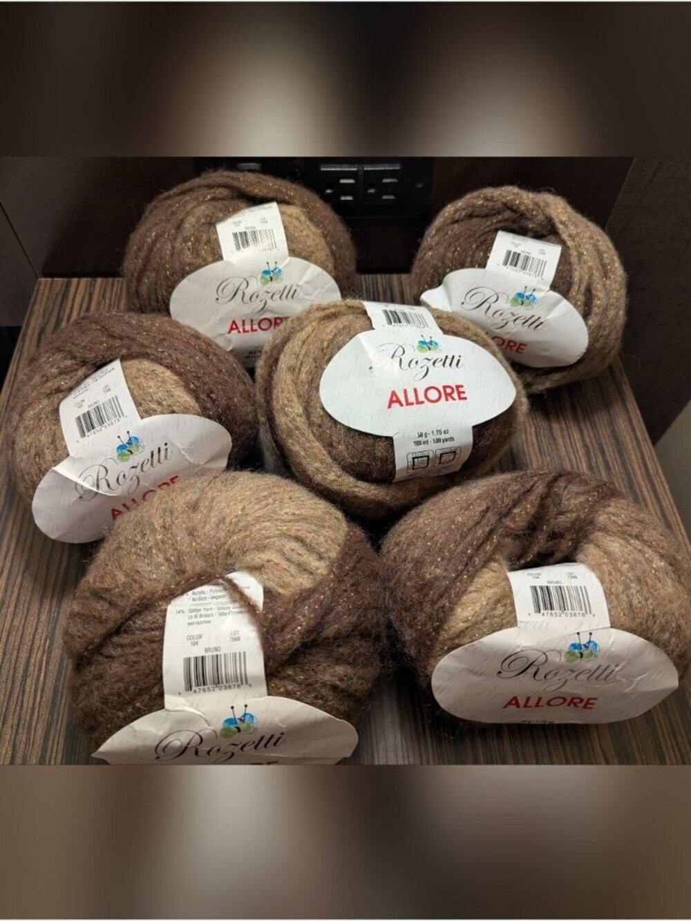 New Rozetti Allore Yarn soft Gradient Colours Gold Luxury Yarn 6 skiens x 50 g